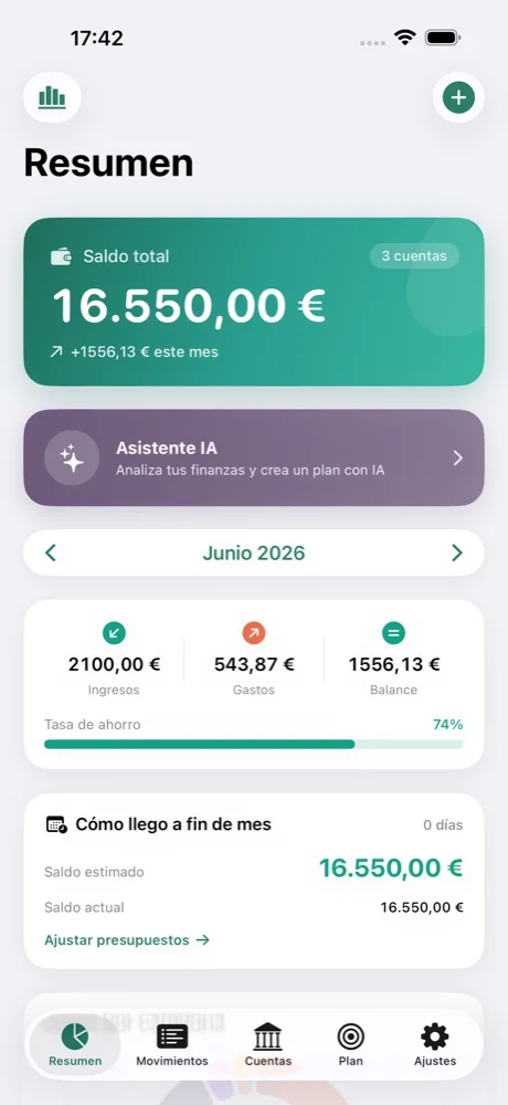 Captura de pantalla del proyecto Caudal